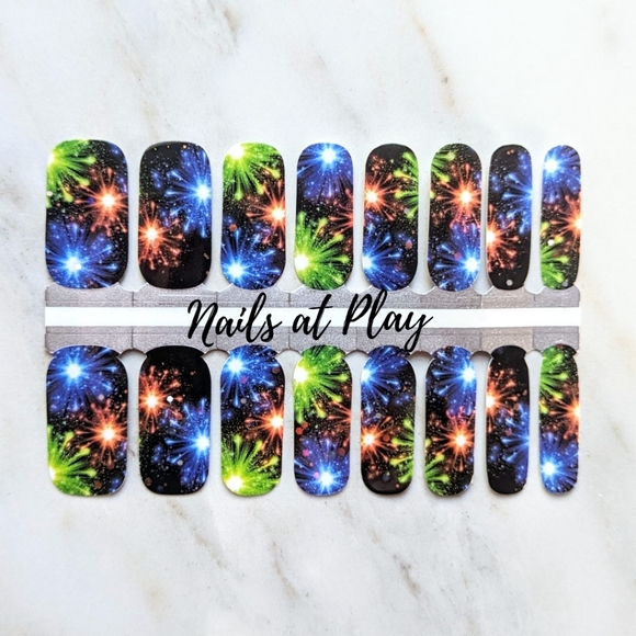 5 for $15 Nail Wraps- Bright Boom - Picture 2 of 4